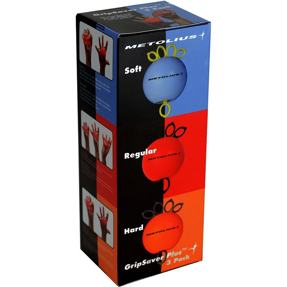 METOLIUS GripSaver Plus - Grip and Extensor Trainer - 3 Pack