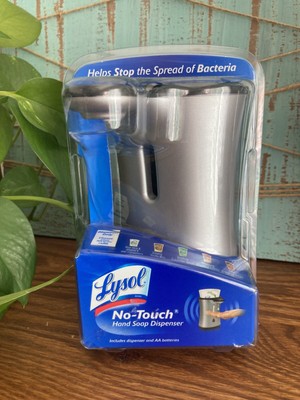 Lysol No Touch Automatic Hand Soap Discontinued Silver/Black Dispenser NOS 2012