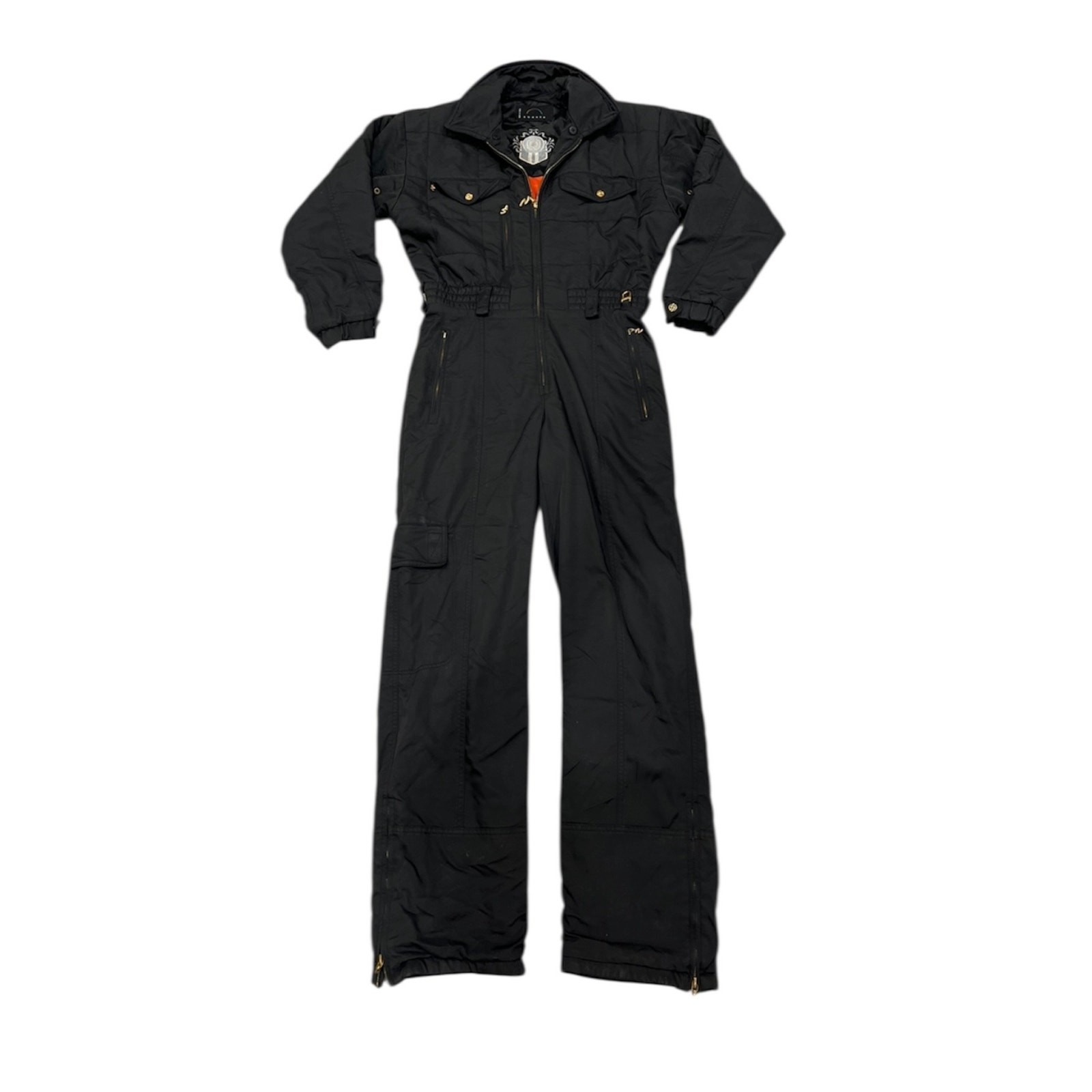 Vintage Bogner Ski Suit Womens 8 Black Snowsuit 80s 90s Après Ski Gold USA image 5