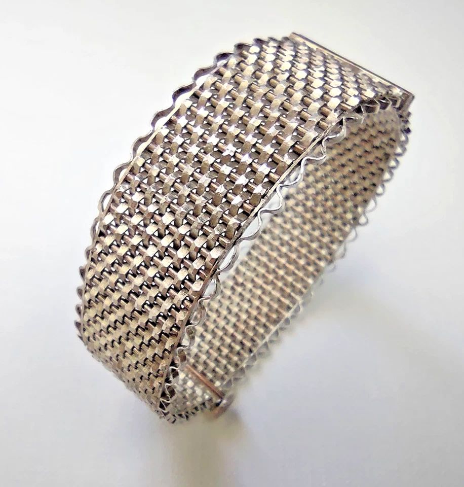 Bracciale rame e argento x Donna modello Schiava maglie intrecciate Grecia 1980 - Immagine 2 di 4