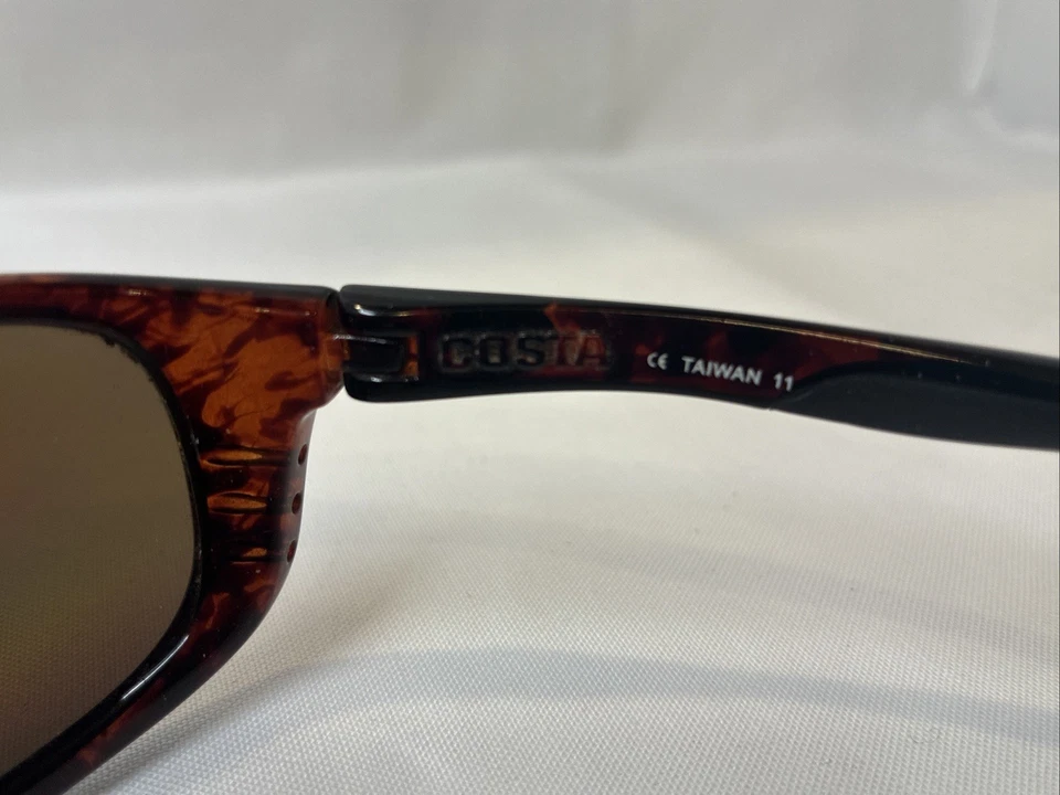 Costa del Mar Brine Tortoise Shell Frame &Blue Mirror Polarized Sunglasses - Image 4 of 4