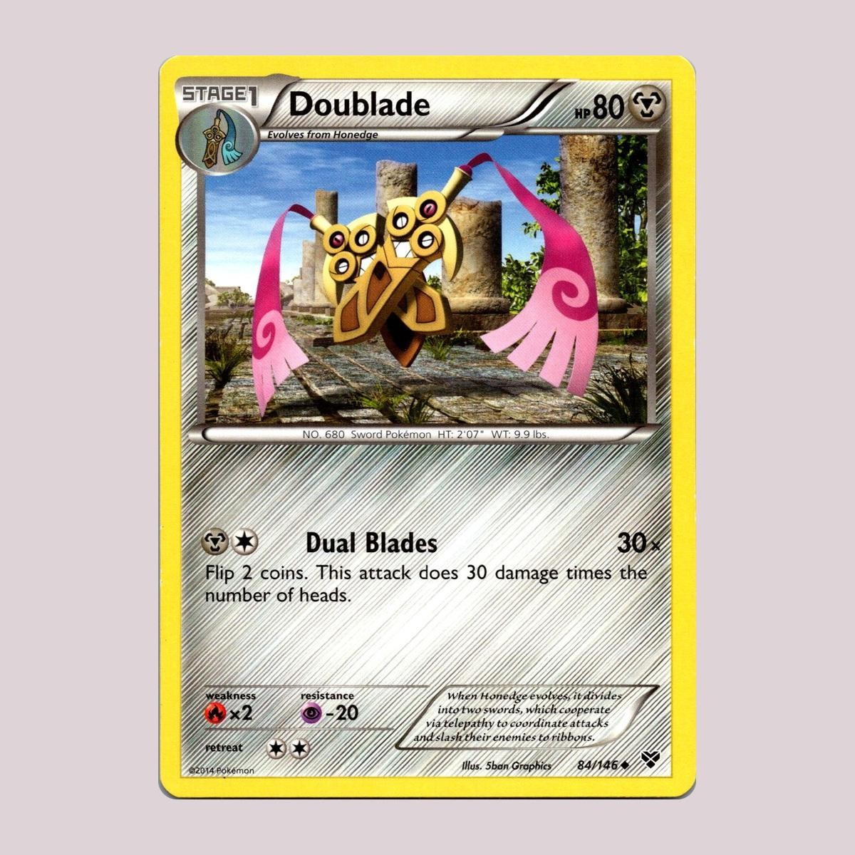 Doublade 84/146 Uncommon XY Base Set Pokemon Moderately Played