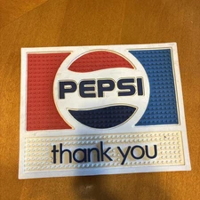 Vintage Pepsi Cola Rubber Bar Mat Change Mat  Pepsi “Thank You”  Promotional Mat