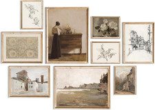 Vintage Wall Art Prints Decor, Farmhouse Wall Decor French Country Canvas Art Pr