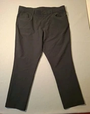 Panama Jack Pants Men's 40x30 Black Performance Stretch Straight Leg Flat Euc