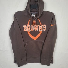 Nike Cleveland Browns Sweatshirt Hoodie Men’s Medium NFL Team Apparel *flaw*
