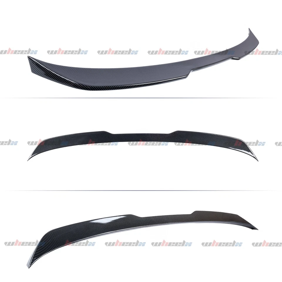 FOR 17-23 BMW 5-SERIES G30 530I 540I M550I PRO V STYLE CARBON LOOK TRUNK SPOILER - Image 4 of 4