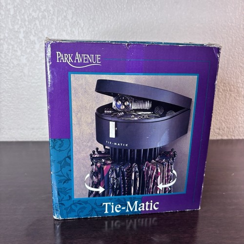 Rotating Tie-Matic Tie Belt Hanger Organizer Cufflinks & Accessory Storage 1995 - Imagen 2 de 12