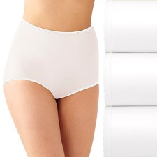 Bali L108836 Womens White Skimp Skamp Brief Panty 3-Pack Size M