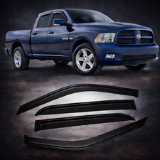 Dodge Ram 2009-2018 Window Vent Visors Rain Guards Dark Smoke 4PCS