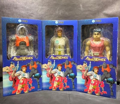 Rare 40cm Soft Vinyl Captain Future 3 Piece Set Unopened HL PRO from Japan