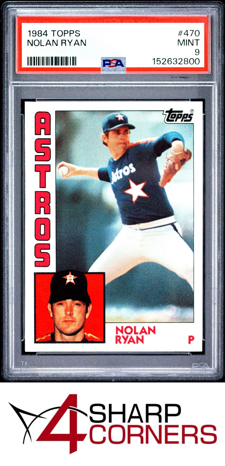 1984 TOPPS #470 NOLAN RYAN ASTROS HOF PSA 9