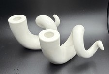 Pair Of Jonathan Adler Vintage Discontinued Horn Candle sticks