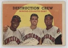 1959 Topps Destruction Crew Minnie Minoso Rocky Colavito Colovito Larry Doby HOF