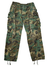 US Military Woodland Camo BDU Cargo Pants Small Regular Ripstop Army