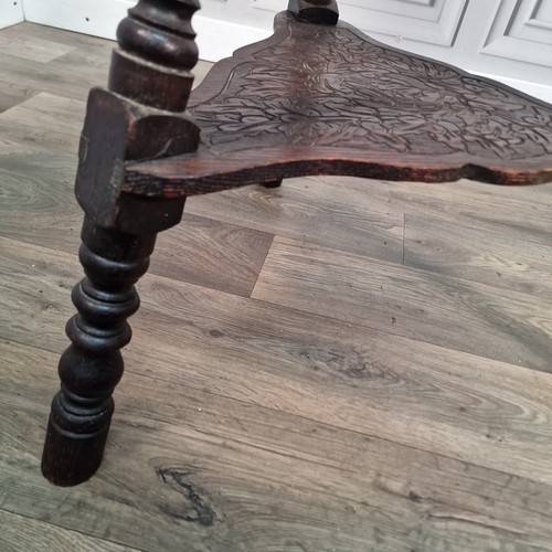 Antique Carved Oak Nonagonal Table – Arts & Crafts Side Lamp Table Liberty & Co - Picture 11 of 24
