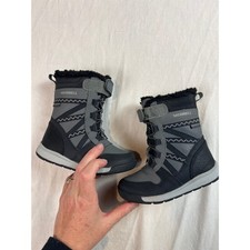 Merrell Snow Quest Lite 3.0 Waterproof Winter Boots Grey Black Kids 7M ML263130