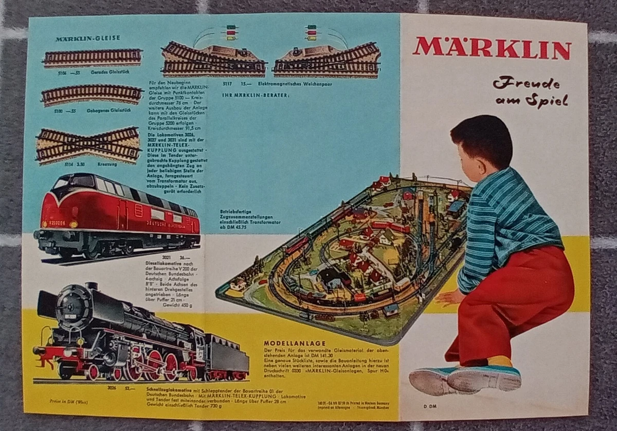 Märklin H0 Werbe-Flyer / Prospekt von 1959 / OANN 07 59  th  / TOP / Original