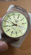Vintage Seiko 5 Automatic Men's Watch 21 Jewels Japan Made Green