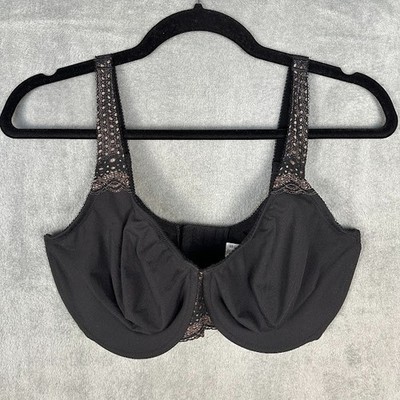 Wacoal Soft Embrace Seamless Lace Bra Womens 38G Black Underwire Stretch 851211