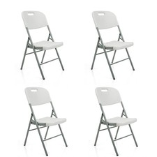Heavy Duty Folding Plastic Chairs Indoor Outdoor Garden Picnic Camping Chair