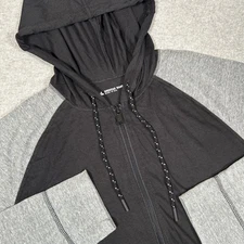 American Giant Hoodie Mens XL Black Gray Colorblock Lightweight USA Made NEW