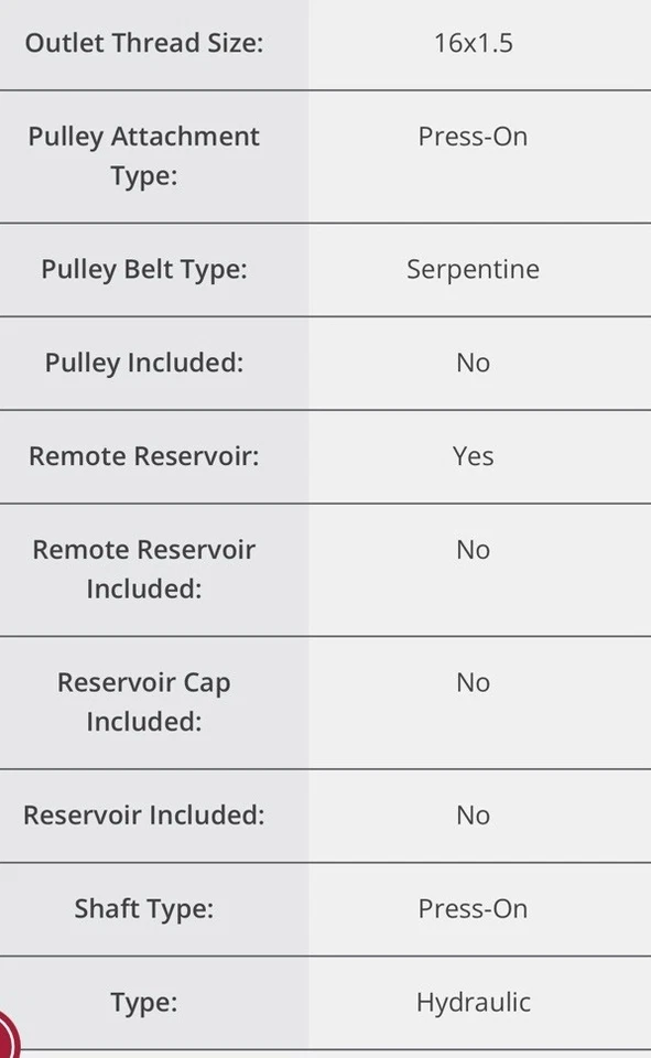 Bomba de dirección asistida 96-2201 A1 Cardone para Jeep Liberty Dodge Nitro 2007-2011 Foto 3 de 4