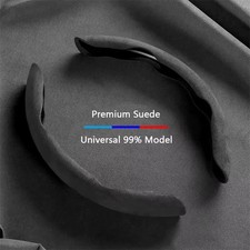Suede Universal 38CM Car Steering Wheel Booster Cover