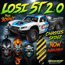 LOSI 5IVE-T 2.0 / 30DNT Chassis Protector skin -Lots of designs! 30 Degree north