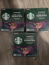 Starbucks K-Cup Pods Dark Roast Sumatra Keurig Brewers Arabica 3 Boxes 96 Pods