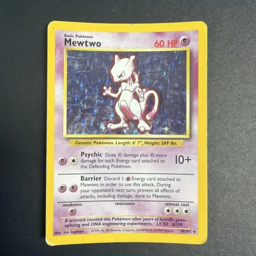 Mewtwo 10/102 Holo Base Set 1999