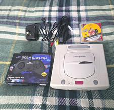 SEGA Saturn White Console 6 Games Japanese NTSC-J Tested & Working