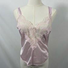 Lorraine Pink Lace Cami Top Size 34/Small Vintage 80s Dainty Coquette