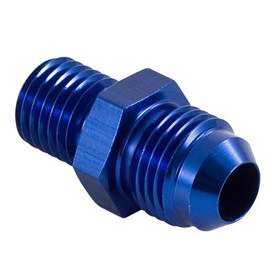 APS Male To Male Adaptor -6 JIC To M10 x 1 Anodised Blue