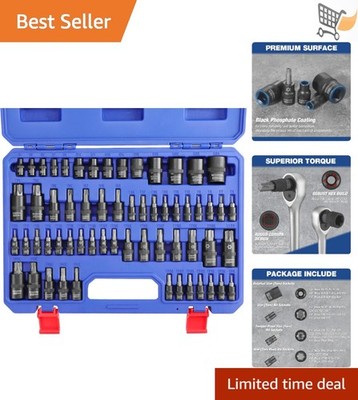 60-Piece Master Torx Bit Socket Set Alloy Steel Automotive Repair Tools