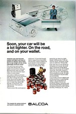 Alcoa Vintage Print Ad Aluminum Car Weight Savings 1970s Collectible 7 x 10