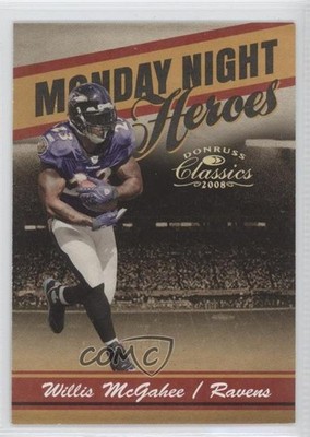 2008 Donruss Classics Monday Night Heroes Gold 9/100 Willis McGahee #MNH-24 2a8