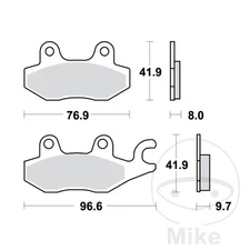 29454-ALTN Standard Brake Pads: 7376569 TRIUMPH TROPHY Compatible 