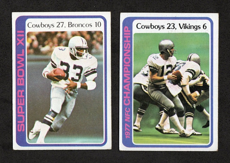 Dallas Cowboys - NFC & Super Bowl Champions - 1978 Topps - (2) CARD LOT 