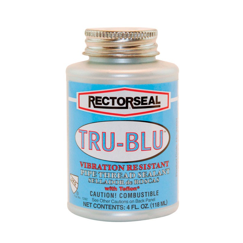 RectorSeal 31631 Tru-Blu Hi-Vibration Pipe Thread Sealant with PTFE 4 oz Blue