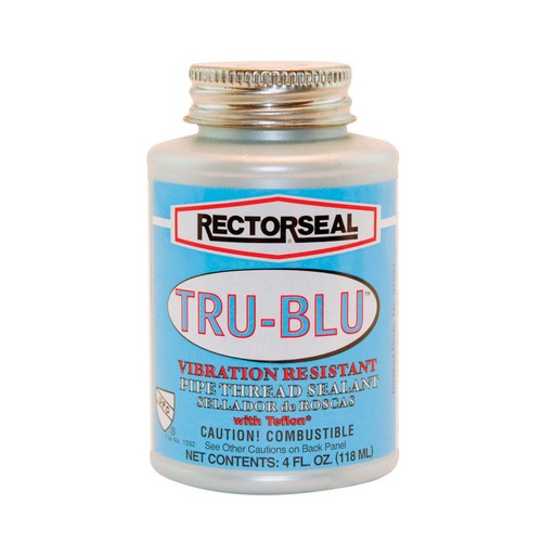 RectorSeal 31631 Tru-Blu Hi-Vibration Pipe Thread Sealant with PTFE 4 oz Blue