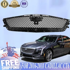 For 2016 2017 2018 Cadillac CT6 Front Bumper Upper Grille Blackwing Style Black