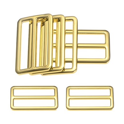 6-Pack Metal Tri Glide Buckles for Strap 1-1/2 Inch [Gold]