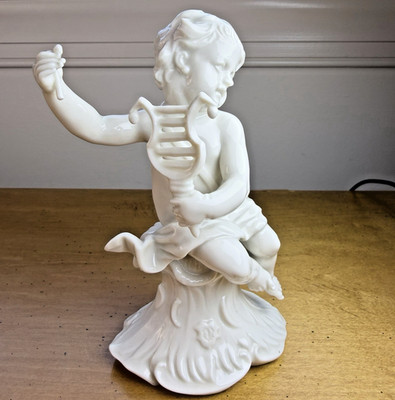 V Rare 1959 Nymphenburg Porcelain Musician Figurine Porzellan Figur Frankenthal