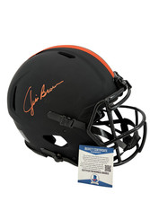 Jim Brown Signed Autographed Browns FS Helmet BAS COA