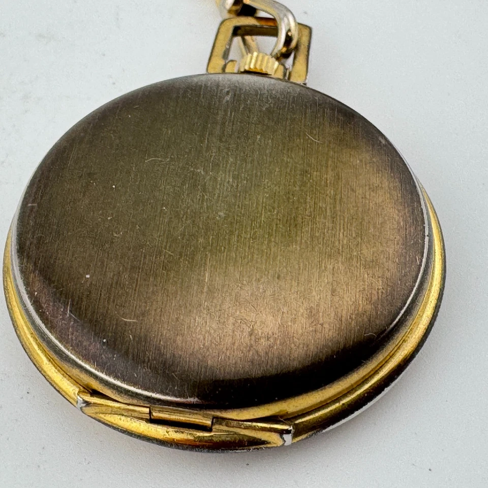 复古 Aspen 瑞士怀表石英表男士半猎人钻石 ~ 用于零件维修 — 第 2/4 张图片