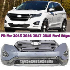 Complete Front Bumper Assembly For 2015 2016 2017 2018 Ford Edge with Foglights