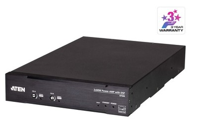 Aten AP206 2x60W DSP Power Amplifier Class-D WebGUI 4 Ohm 70/100V