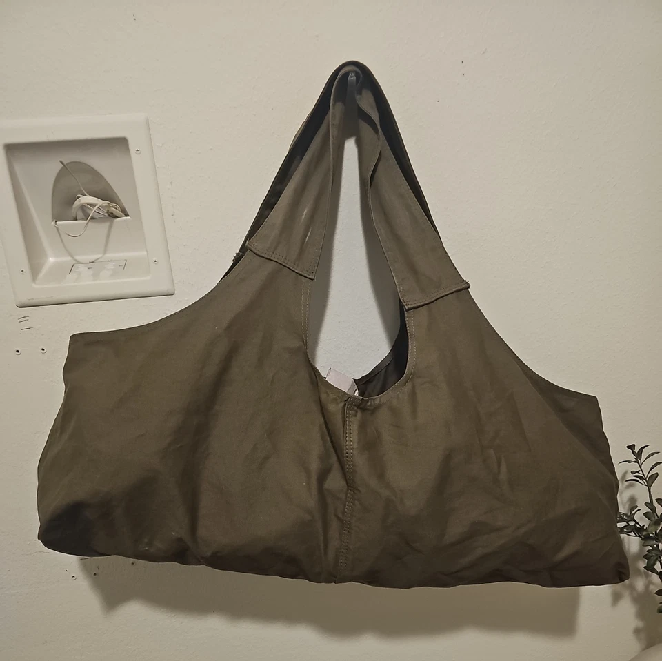 Yoga Mat Bag The ORIGINAL Yogiii Large Tote Bag Olive Cotton Lightweight - Image 4 of 4