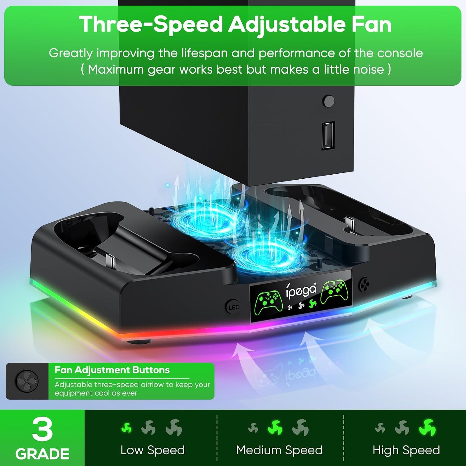 Supporto di Raffreddamento Xbox Series S con Caricabatterie foto 3